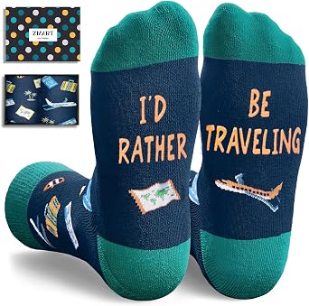 Zmart Funny Socks Gifts - Socks for Pilots, Cops, Chefs, Knitters, Travelers, Movie Fans