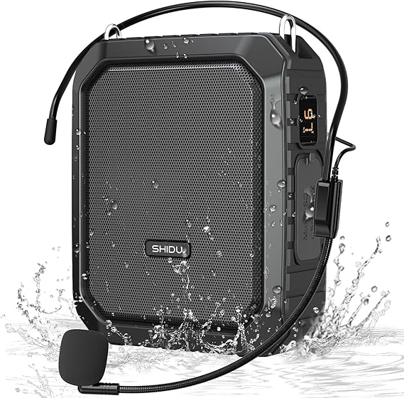 SHIDU Voice Amplifier for Teacher with Portable Microphone Waterproof