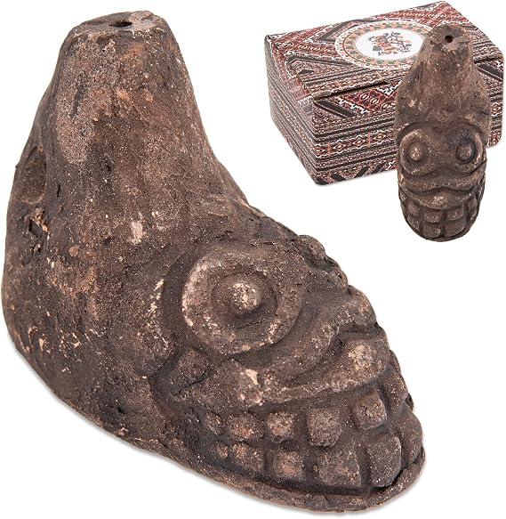 Aztec Death Whistle 125+ Decibels Human Scream, Easy to Blow, Terracotta