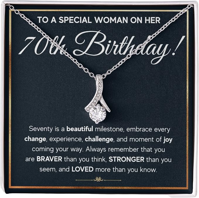 FG Family Gift Mall 70th Birthday Gifts For Women, Best Gifts For 70 Year Old Woman, Happy 70th Bday Present Card Ideas For Women Turning 70 with Message Card and Gift Box