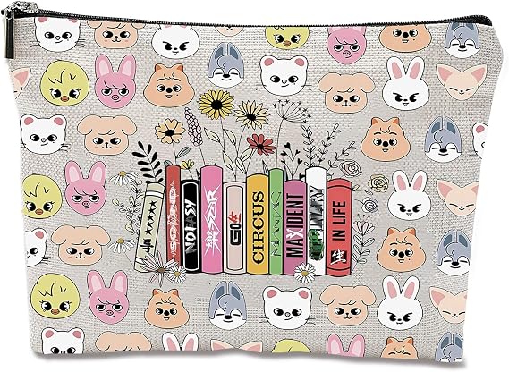 Stray Makeup Bag, Cartoon Animal Cosmetic Bags for Fans, Anime Travel Toiletry Pouch Music Lover Gifts for Women Girls