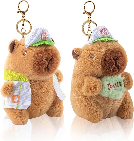 Capybara Keychain, Capybara Animal Keychains for Backpacks, Key Chain Bag Charm