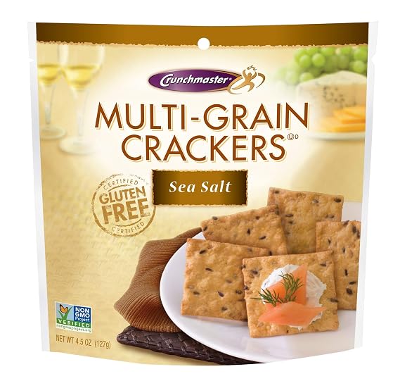 Crunchmaster, Crackers Multi Grain Sea Salt, 4.5 Ounce
