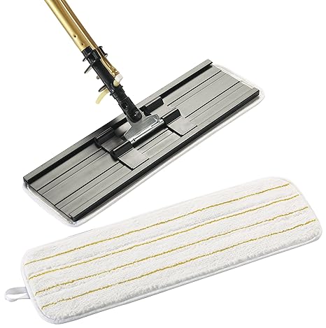 3M Easy Shine Applicator Pad, White With Yellow Stripes, 18 in, 10/Case