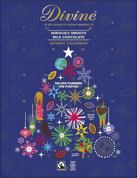 Divine Chocolate - Milk Chocolate Advent Calendar