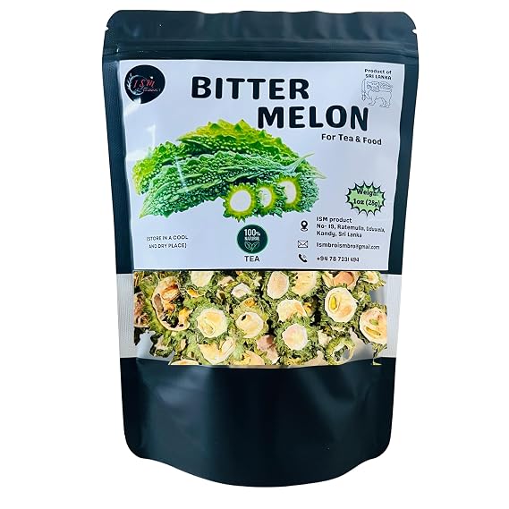 Sliced Bitter Melon Herbal Tea 1 oz (28g) Dehydrated Natural Ceylon Sliced Bitter Melon Natural Herbal Tea & Food