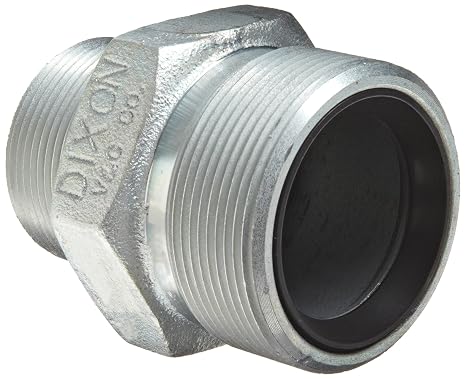 Dixon Boss GM23 Plated Iron Hose Fitting, Spud for GJ Boss Ground Joint Seal, 1-1/2" NPT Male