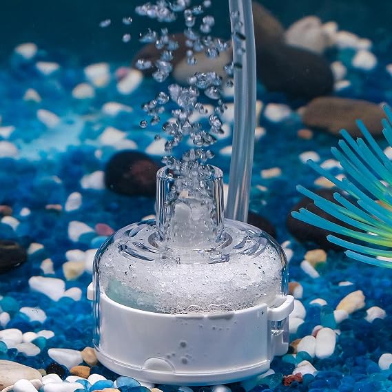 Pawfly Mini Aquarium Sponge Filter, Small Fish Tank Internal Filter with Foam and Air Stone Submersible Bio Sponge Filter for Fish Tanks up to 5 Gallon (Air Pump & Airline Tubing Not Included)