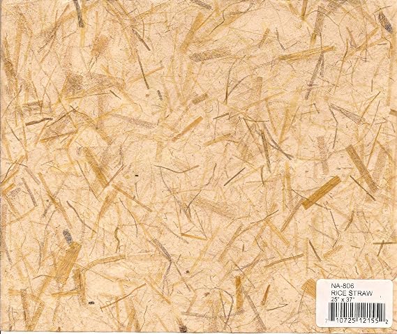 RICE STRAW - Mulberry paper with natural inclusions