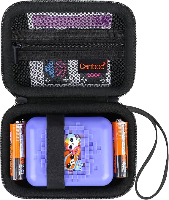 Canboc Carrying Travel Case Compatible with Bitzee Interactive Toy Digital Pet and Case, Virtual Electronic Pets Kids Toys Storage Bag, Black (Case Only)