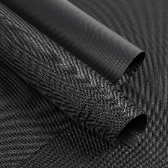 Waterproof Canvas Fabric 600Denier 60"108" Marine Cordura Canvas Material with Waterproof PVC Backing Anti-UV Blocks Heat, Reduce Glare for Boat Car Awning Outdoor Home Cushion, Black