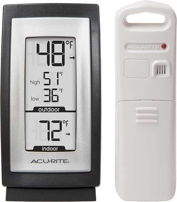 AcuRite 00831A2 Digital Thermometer with Indoor / Outdoor Temperature,Black