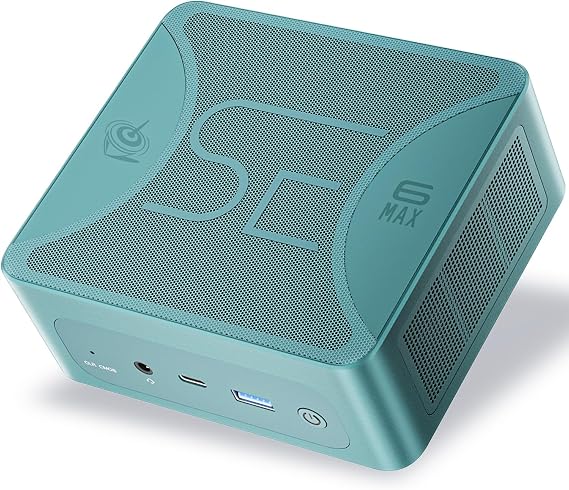 Beelink SER6 MAX Mini PC, Ryzen 7 7735HS (8C/16T, up to 4.75GHz) Mini Computer, AMD Radeon 680M, 32GB DDR5+1TB Micro Desktop, Small Gaming PC Quad Displays HDMI+DP+Dual USB4, 2.5Gbps, WiFi 6+BT5.2