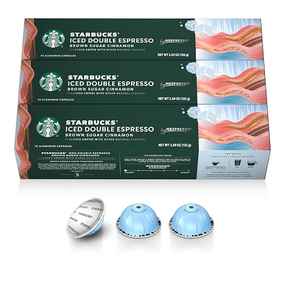 Starbucks by Nespresso Vertuo, Iced Brown Sugar Cinnamon Coffee, 30-count