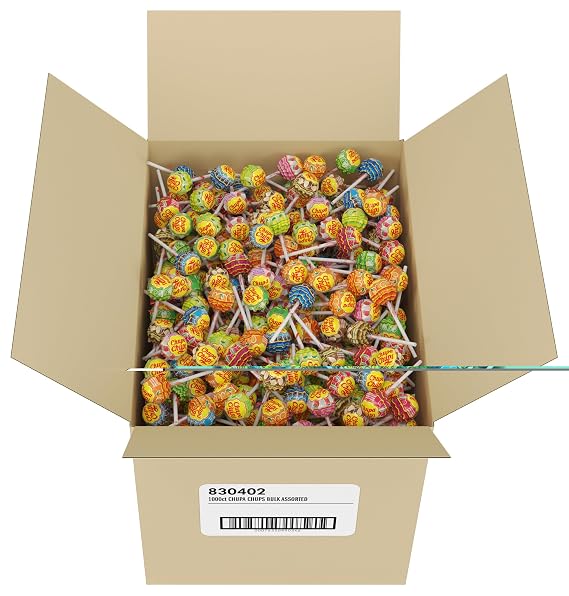 Chupa Chups Classic Bulk Lollipop Assortment, 7 Flavors, 1000 Suckers | Variety Pack, Individually Wrapped Candy for Kids & Adults, Bulk Candy, Great for Parties, Birthdays, Holidays