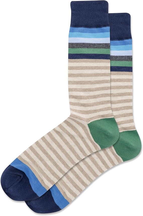 Hot Sox Men's Fun Pattern and Solid Crew Socks - 1 & Multi Pair Pack