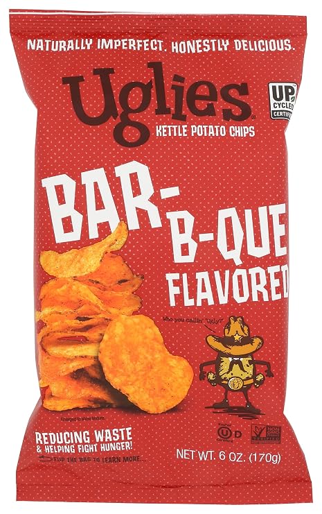 Uglies Snacks, Chips Potato Barbecue, 6 Ounce