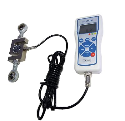 DFS-X10KN 10000N2200lbf1000kgf Digital Force Gauge with External S-Beam Load Cell, PeakTrack Mode, Invert Display,PassFail LED,USB Output, Back-Lit Graphic LCD,Metal Enclosure