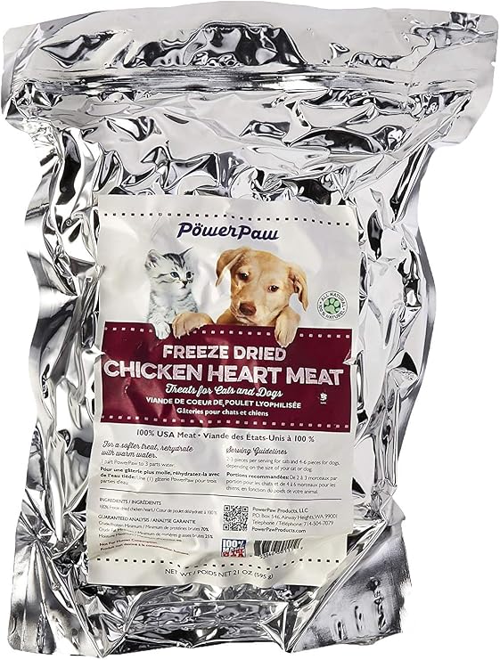 Products 1 Pouch Freeze Dried Chicken Hearts, 21 Oz