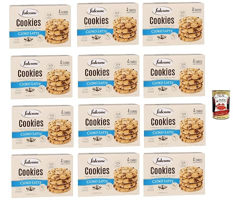 Italian Gourmet Biscotti Cookies Cioko Latte 12 x 200 g Chocolate Chips