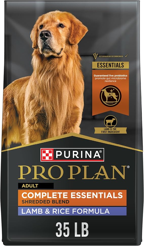 Purina Pro Plan Complete Essentials Lamb & Rice Dry Dog Food, 35 lb Bag