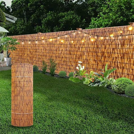 Garden Privacy Screening Brown Panels Decorative Bamboo Fence Roll 1.5x2 1x4 1.8x10 0.5x3 1.2x4 1.6x8m Balcony Privacy & Protective Screens