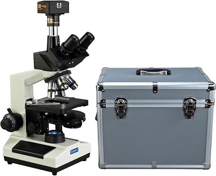 OMAX 40X-2500X 18MP USB3 Plan Phase Contrast Trinocular Lab LED Microscope with Hard Aluminum Case