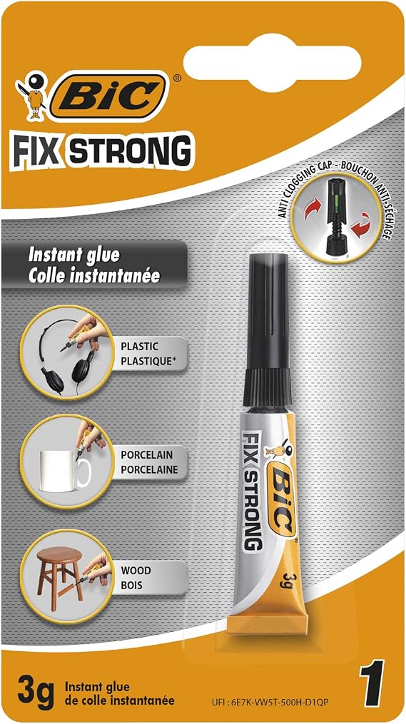 BIC Fix Strong Süper Güçlü Japon Yapıştırıcısı 3 Gr 1'li Blister