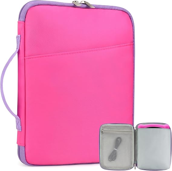 Sleeve Bag for Leapfrog LeapPad Tablet, Pink/Purple | 9.85*7.88 in, Compatible with LeapPad Academy/Ultimate, Zipped, Portable Handle