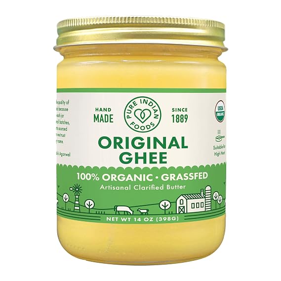 Pure Indian Foods, Ghee Grass Fed, 14 Ounce