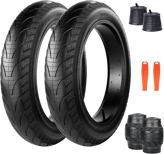1/2パック ファットタイヤ Ebike マウンテン スノーバイク 高耐久 高性能 耐摩耗性 タイヤ 16インチ/20インチ/26インチ x 4インチ ブラック/ブラウン/ホワイト