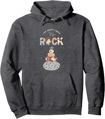 Great Lakes Rock Colored Rock Stack Petoskey Stone Agate Pullover Hoodie