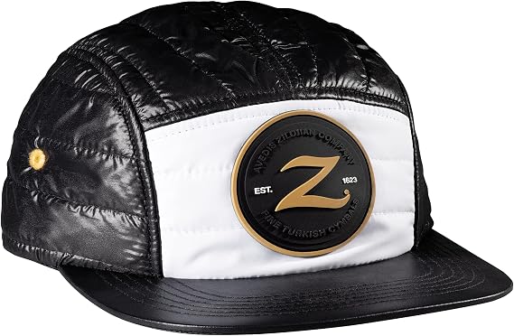 Avedis Zildjian Company Standard Limited Edition Quilted 5 Panel Camp Hat, Black and White, One-Size