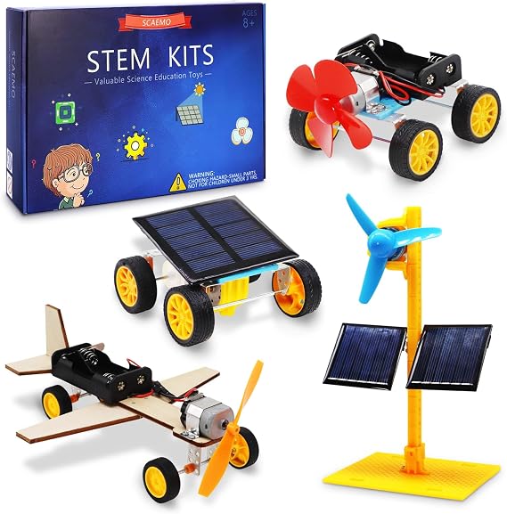 STEM Construction Toys for Kids Ages 8-12 Science Experiments & Solar Car Projects