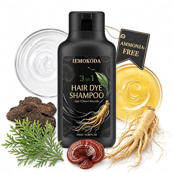 Light Brown Hair Dye Shampoo, Color Shampoo for Gray Hair for Women & Men