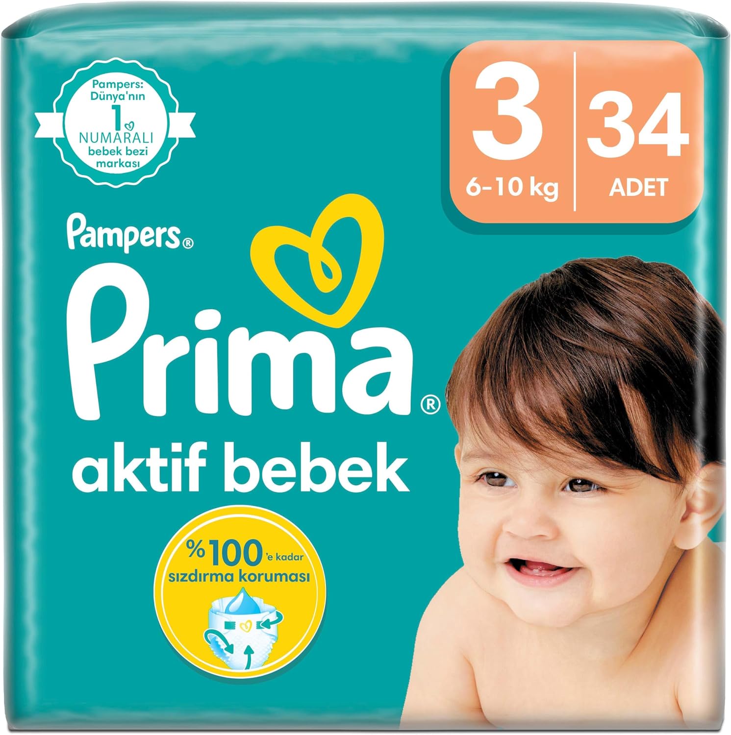 Prima Diaper Active Baby Size 3 34 Standard Pack