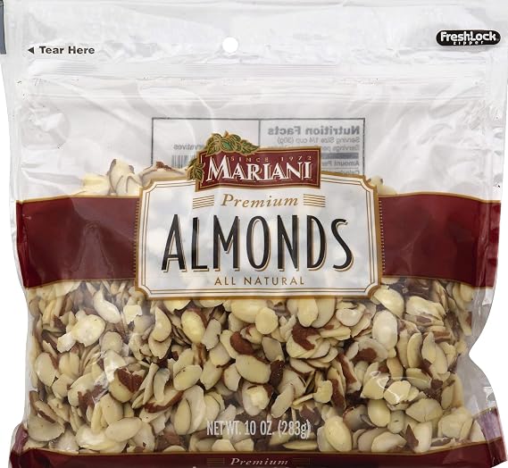 MARIANI Regular Almond Resealable Plastic Bag, 76991003911, 76991003911, Sliced, 10 Ounce