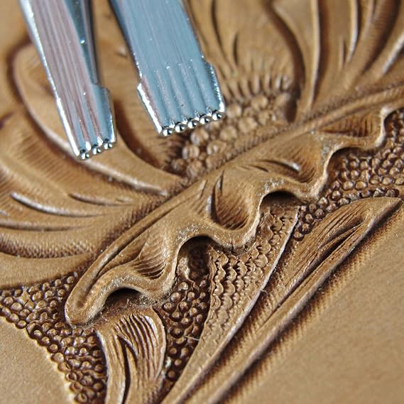 Pro Leather Carvers A201 Bar Grounder Stamps, Set of 2, Japan Select Leather Stamping Tools