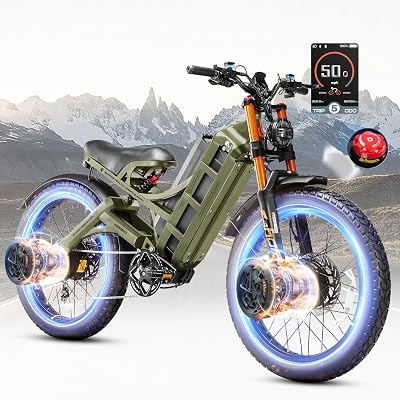 eAhora 2025 Latest Romeo Pro 32Pro 5600W50Mph 4000W46Mph Dual Motor Electric Bike for Adults, 60V80Ah 52V70Ah 250Miles Long Range Ebike 264.0 Fat Tire Full Suspension Off-Road Ebike, UL2849