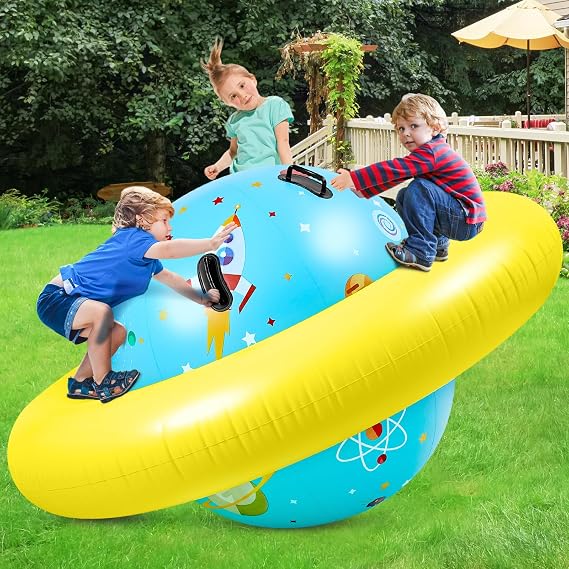 Poen Inflatable Dome Rocker Blow up Climbing Rocker for Kids Ages 5+