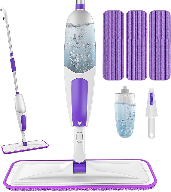Microfiber Spray Mops for Floor Cleaning Wet Dry Use for Wood Laminate Tile