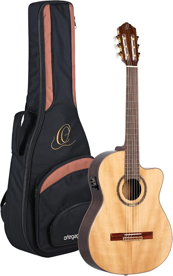 Performer Series Solid Top Medium Neck Acoustic-Electric Nylon Classical Guitar w/Bag