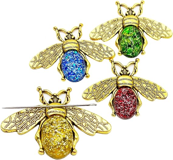 PARKUVALLEY 4pcs Bee Needle Minder for Cross Stitch