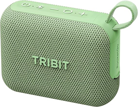 Tribit PocketGo Portable Bluetooth Speaker, 7W, IP68 Waterproof, 20H, Green | BT 6.0, Wireless Shower Speaker, Supports TF Card, Custom EQ, TWS Pairing, Electronics for Travel, Outdoors, Home
