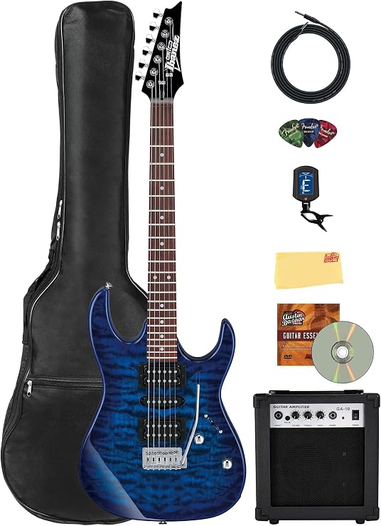 Ibanez GRX70QA RG Gio Electric Guitar - Transparent Blue Burst