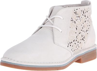 Hush Puppies Womens Cyra Catelyn Boot, Off White Perforated Suede, 10 M US