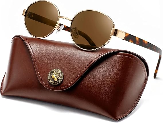 SUNGAIT Retro Oval Sunglasses for Women Polarized Sun Glasses Trendy Classic UV400