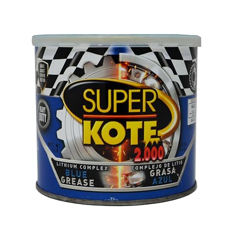 Lithium Complex Grease | Lubricant | Superkote 2000 Multipurpose | NLGI 2 | EP | High Temp | Automotive | Construction | Industry | Gear | Wheel Bearing | Axle | Ball Joint | Blue | 1 LB Can