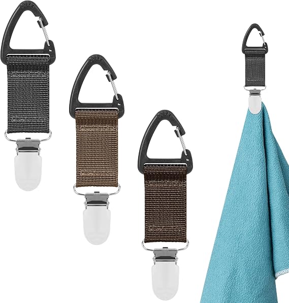 3 Pcs Tennis Towel Clips, Portable Towel Fastener Hook for Fence