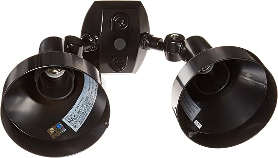 RAB Lighting H2B Bell Shaped Dual Floodlight Kit, PAR38 Type, Aluminum, 300W Power, Black, Multicolor
